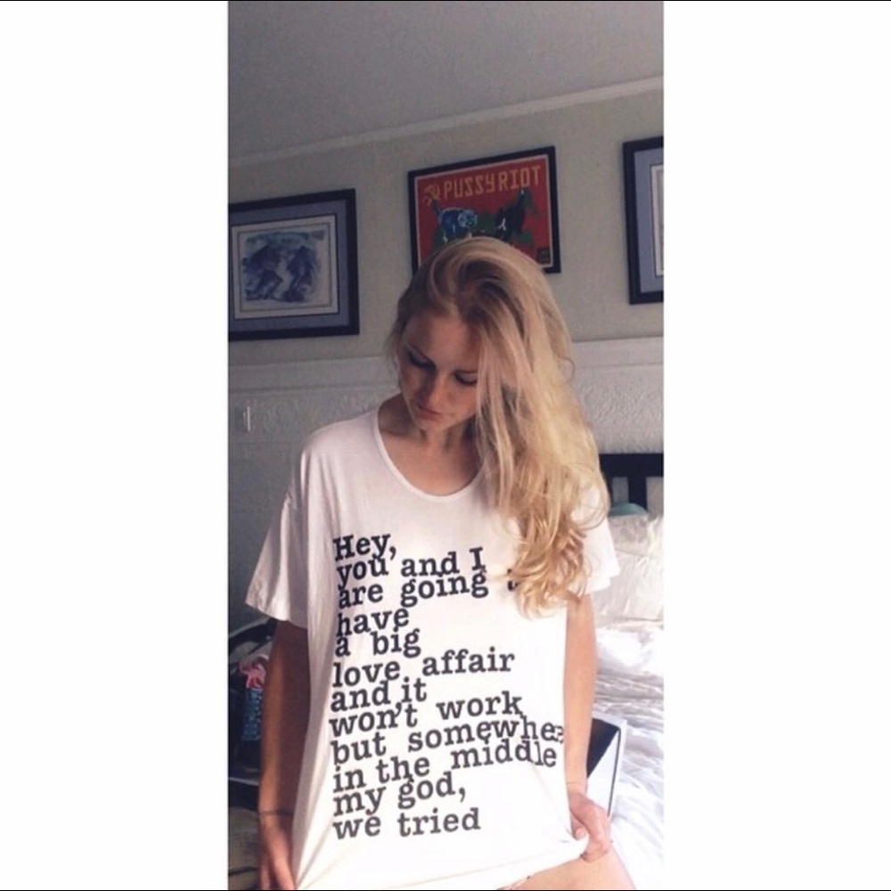 “Hey you and I” story white t-shirt